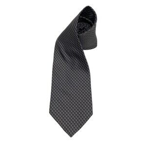 Vintage Armani Collezioni Gray with Light Gray Dots 100% Silk Neck Tie